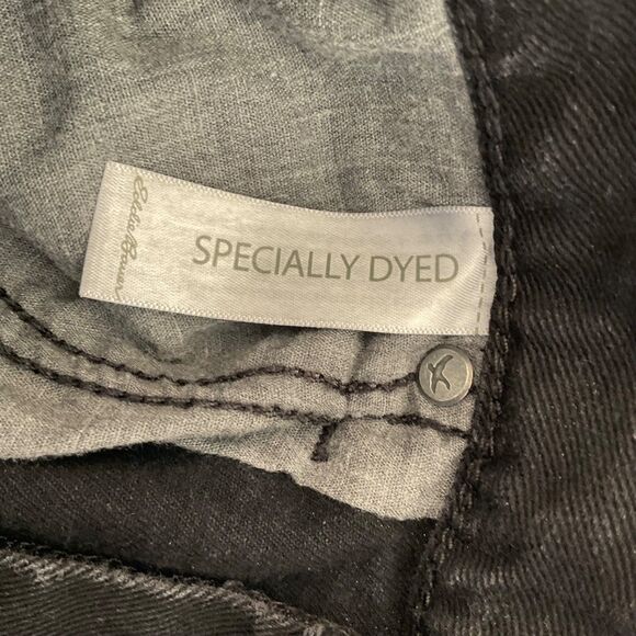 Eddie Bauer Straight Leg Specially Dyed Jeans Men’s 34x32 Black Denim Stretch - Picture 8 of 11